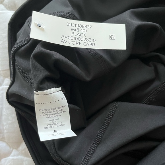 NWT AVIA black stretch yoga work out tights ankle length pants size Medium - Picture 4 of 7